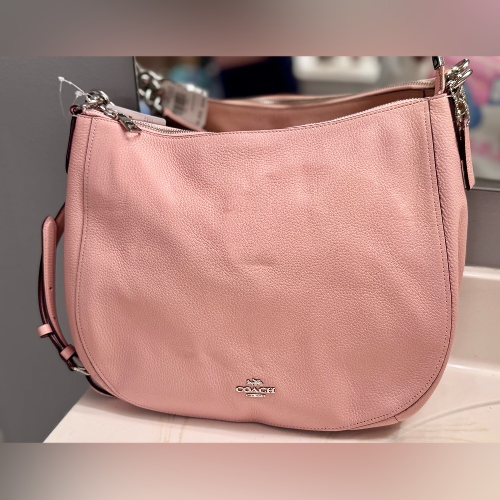 Coach Elle Hobo Bag in Petal Pink Pebble Leather - NWT - Picture 2 of 16